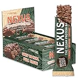 Protein Riegel Vegan DOUBLE CHOCO CRISPY 12x NEXUS Protein Bar - unglaublich lecker & cremig - 30% Protein - nur 99 kcal - ohne Zucker-Zusatz - high Fiber - perfekt als Snack - 12x30g