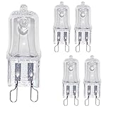 WYLIELAMSH 5PCS G9 Ofen Licht Hohe 60W Temperatur Beständig Langlebig Halogenlampe Lampe Für Kühlschränke Öfen Fans 40W Pin Birne,120V,25W