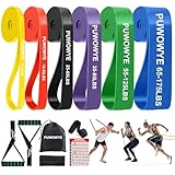 Resistance Bands Set, 6 verschiedene Stufen von Fitnessbänder mit Türanker, Griffen, Schutzhülle, Tragetasche und Trainingsanleitung, Widerstandsbänder für Fitness/Yoga/Krafttraining für Männer Frauen