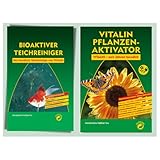 Vitalin Teich- und Pflanzenpflege Set - Bio Teichreiniger 25g und Pflanzenaktivator 100g