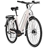 Adore Alu E-Citybike Damen Hollandia Mantova 28'' E-Bike weiß 250 Watt Li-Ion 36V/10,4 Ah 7 Gänge