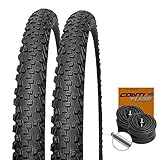 Set: 2 x Schwalbe Black Jack Reifen 26x2.25/57-559 + Conti SCHLÄUCHE Autoventil