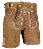 TR Martha Premium Lederhose für Herren (58, Hellbraun)