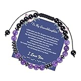 Generisch Armreif für Frauen, Handgelenk, Ringe, Armbänder, verstellbar, Perlen, für Geburtstag, Weihnachten, Thanksgiving, Armband, Breite Armband Ringe (Lila, Einheitsgröße)