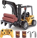 Mostop RC Gabelstapler, 1/18 Ferngesteuerter Gabelstapler Spielzeug mit Licht/Sound, Zwei wiederaufladbare Batterien und Ladegerät, Der Gabelstapler geeignet für Jungen und Mädchen Geschenke