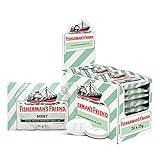 Fisherman's Friend Mint, 24er Vorratsbox, Pfefferminze und Menthol Geschmack, zuckerfrei & vegan, Bonbons für frischen Atem, 24 x 25g