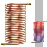 SUBTLETY 10m Heizspirale aus Kupferrohr Wärmetauscher Poolheizung mit Feuer für Schwimmbäder Holz Feuertonne Poolofen Heizungen Spirale für Schornsteinrohre mit Durchmesser von bis zu 12cm