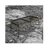 JSDQQG Grilltisch Klappbar Höhenverstellbar,Beistelltisch Grill Tisch Mit Mesh Desktop,Leicht Zu Montieren Campingtisch Klappbar Für Angeln RV Party