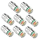 Warmhm Teiliges Auto Ventilkappen mit Reifendruckanzeige Integrierter Dichtungsring Diebstahl Design Langlebig und Sicher zur Überwachung und Verlängerung der Reifenlebensdauer