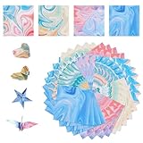 400 Blatt Origami Papier, Farbverlauf Origami Papier 9.5 X 9.5cm Doppelseitiges 4 Stile Bastelpapier Bunt Bastelpapier Muster für DIY Puncher Geschenkbox Umwickeln Geburtstag Party Decor Scrapbook