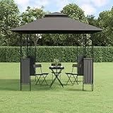 Myheimly Pavillon mit Dach Anthrazit 300x300x270 cm Stahl
