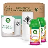 Air Wick Freshmatic Max – Starter Set mit 2 Nachfüllern – Automatisches Raumspray – Raumduft Sommervergnügen – 2 x 250 ml Nachfüller + Gerät