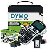 DYMO LabelManager 420P Beschriftungsgerät im Koffer | Tragbares Etikettiergerät mit ABC Tastatur | mit extra Rollen D1-Beschriftungsband | für D1 Etiketten in 6, 9, 12, 19 mm Breite