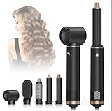 HyAdierTech Hairstyler Set mit Lockenstab, 5 In 1 Airstyler Set mit Föhn, Föhnbürste, Warmluftbürste, Automatischem Lockenstab, Glättbürste, Haartrockner Thermal Brush für Für Glätten Trocknen Locken