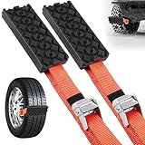 2 Stück Rad-Reifenkette, Anfahrhilfe Wohnmobil Reifen-Traktionshilfe Gripmatte, Verstellbare Sandbleche Offroad für Geländewagen, Autoreifen Schneeketten, Wohnmobil für Universal für alle Reifenarten