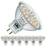 EACLL GU5.3 LED Warmweiß 6.5W Ersetzt 50W MR16 Halogen Leuchtmittel, 6er-Pack. 585 Lumen 2700K Birnen, AC/DC 12V Flimmerfrei Strahler, Abstrahlwinkel 120° Spot, Nicht Dimmbar Reflektor Lampen