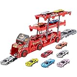 Autotransporter, Spielzeug-LKWs für Autotransporter, Transporter, LKW-Spielzeug, Dreischichtig, Verformter LKW-Transporter, Kinderspielzeugauto für Geburtstag, Weihnachten