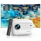 Elektrischer Fokus Mini Beamer, 1080P Video Heimkino Beamer 4K Unterstützt, Full HD 5G WiFi Bluetooth Beamer, YABER E1 Handy LED Projektor Kompatibel mit Fire Stick/iOS/Android/PS5