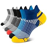 Niofind Socken Herren 43-46 37-42,Sneaker Socken Herren Sportsocken Atmungsaktive Gepolsterte Baumwolle Anti-Blasen Laufsocken für Sport Wandern Workout Fitness Multipack 6 Paar