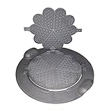 Sellon24® Waffeleisen aus Gusseisen Herzförmige Waffeln 33cm Grill Garten Küche Herzwaffeln Rotierend bg_039