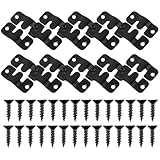 Generisch 10 Satz Edelstahl Spiegelaufhänger Ineinandergreifende Rückwandclips Klein Schwarz mit Schrauben für Bilderrahmen Kunstwerke und Werbetafeln