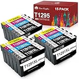 Toner Kingdom T1295 Multipack Kompatible Tintenpatrone für T1291 T1292 T1293 T1294 für Epson WF 3520 Stylus SX435W SX235W SX525WD SX425W Stylus Office BX535WD BX305FW (6Schwarz 3Cyan 3Magenta 3Gelb)