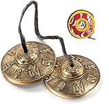 HIQE-FL Tibetan Tingsha Glocke,Tibetische Meditation Glocke,Tingsha Bells,Meditationsglocke,Zimbeln Instrument,Tingsha Glocke,Tibetische Tingsha Glocke (A)