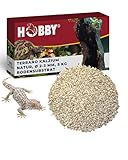 HOBBY Terraristik Terrano Kalzium I 5 kg, 2-3 mm Durchmesser I Bodensubstrat für Echsen, Schlangen und Schildkröten I natürlicher Bodengrund für Terrarien mit Calcium I Substrat für Terrarium