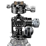 BF BAFANG Aluminum Alloy Getriebeneiger,Geared Tripod Head,360°Drehbar Getriebeneiger mit Schnellwechselplatte für DSLR,Camcorder,Stativ,Einbeinstativ,Maximale Belastung 5kg