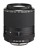 HD 21277 PENTAX-DA 55-300mmF4.5-6.3ED PLM WR RE Telezoomobjektiv Schneller und leiser AF-Betrieb Wetterbeständige Konstruktion Minimale Fokussierentfernung von 0,95 Metern Kompakt und leicht