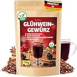Detox Organica Glühweingewürz Stückchen 150g natürliche Gewürzmischung mit Zimt, Sternanis, Apfelwürfel & mehr, ideal für Glühwein, Punsch & Feuerzangenbowle, ohne Zusatzstoffe winterlich aromatisch
