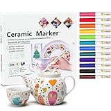 porzellanstifte spülmaschinenfest，Wasserfester1.0mm，12 Farben Geeignet für Zeichnungsmuster und Designkreationen Porzellan.