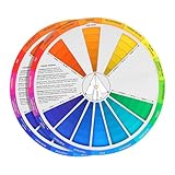 2-Teiliges Farbrad, Internationaler Standard Farbkreis, Gradienten-Farbscheibe FüR KüNstler, Malerei, Make-up Und Design, 23cm, Tragbar Und Langlebig