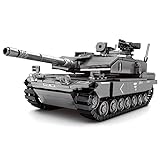 FULHOLPE Technik Panzer Bausteine Modell, 898 Teile Militär Leopard 2A7 Panzer Modellbausatz, Tank Modell Baustein Tank Modellbausatz Konstruktionspielzeug Kompatibel mit Großen Marken