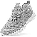 Damen Laufschuhe Turnschuhe Sportschuhe Sneaker Running Tennis Schuhe Freizeit Straßenlaufschuhe Fashion Leichtgewichts Atmungsaktiv Walkingschuhe Outdoor Fitness Jogging Sportsschuhe Grau 39 EU