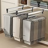Teleskop Kleiderstange 3080cm Schwerlast Stahl Kleiderstange für platzsparende Hosenaufbewahrung 25kg Tragkraft 350mm (13,7') LWX