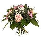Blumenstrauß Herzensmensch – Frischer Blumenstrauß für Deinen Liebsten mit Rosen, Astern und Schleierkraut – Ideal für Geburtstagsüberraschung, Valentinstag oder besondere Anlässe – Blumenversand