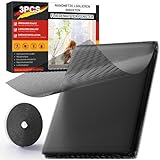 ZUIYIN Fliegengitter für Fenster (3er Set | 130 x 150 cm | Schwarz) – Zuschneidbarer Insektenschutz & Mückenschutz Fenster ohne Bohren, Upgrade 2.0 mit Stärkerer Klebekraft