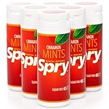 Spry Xylitol Zimt-Mints – Zuckerfreies Bonbon zur Unterstützung der Mundgesundheit, regt Speichelproduktion an, bekämpft Mundgeruch, Non-GMO, glutenfrei, 45 Count (Pack of 6)