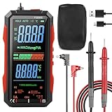 SPORWAY Digital Multimeter Voltmeter: Strommessgerät USB Wiederaufladbare, Spannungsprüfer Stromprüfer mit 6000 Counts, NCV Detektor misst AC/DC Spannung/Strom Widerstand Frequenz und Diodentests