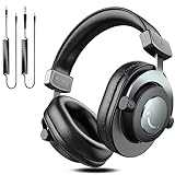 FIFINE Over Ear Kopfhörer mit Kabel, Studio Kopfhörer mit 6.35 & 3.5mm Klinke und 50mm Treiber, Geschlossene DJ Headphones für Monitor, Studio, Podcast, Recording, Handy, PC, Mixer, Xbox