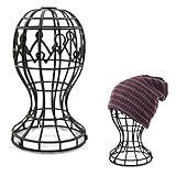 mimzemamz Perücke Ständer Tragbare Falten Plastik Perückenständer Halter beweglicher Perücke-Standplatz Perücke Trockner, Schaufensterpuppe Kopfstand, Stand für Trainingskopf, 1 Stück, Schwarz