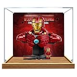 Acryl-Vitrine, kompatibel mit Lego 76327 Hero Bust Display-Set, staubdicht, Aufbewahrungsbox, UV-beständiges transparentes Gehäuse (nur Displaybox, Kit nicht im Lieferumfang enthalten
