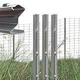 TRUTZHOLM 10x Z-Profil Zaunpfosten 200 cm feuerverzinkt Zaunpfähle 1,5 mm Stärke gestanzte Haken Forstprofil