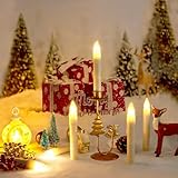 SHYOSUCCE 30er LED Weihnachtskerzen Kabellose Dimmbar Weihnachtsbaum Kerzen
