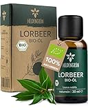 Heldengrün® BIO Lorbeeröl [100% NATURREIN] Zertifiziertes Lebensmittel zum Einnehmen - Echtes Lorbeerblatt Öl - Ätherisches Lorbeeröl - Leaf Labs