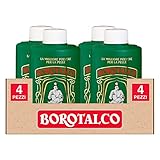 4 x Borotalco Mehrzweck-Pulver, super saugfähig und erfrischend, auch für empfindliche Haut – 4 Flaschen zu je 200 g