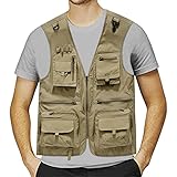 RUMAOZIA Weste Herren Anglerweste Outdoor Wandern Freizeitweste Sommer Atmungsaktiv Multifunktionsweste Weste Jacke Ärmellose Fotografie Jagd Sportweste Multi-Tasche Leicht Knopf Herrenweste