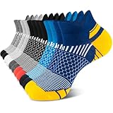 Niofind Socken Herren 43-46 37-42,Sneaker Socken Herren Sportsocken Atmungsaktive Gepolsterte Baumwolle Anti-Blasen Laufsocken für Sport Wandern Workout Fitness Multipack 6 Paar