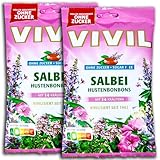 2 er Pack Vivil Hustenbonbons Salbei ohne Zucker 2 x 120g